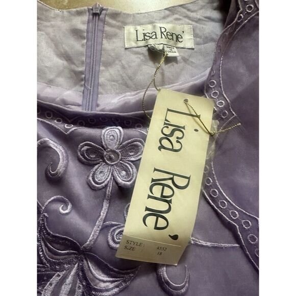 NWT Lisa Rene 18 Vintage Ramie Embroidered Maxi Dress - Picture 3 of 9